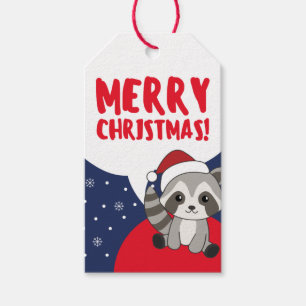 Racoon Christmas Snow Winter Raccoons Gift Tags