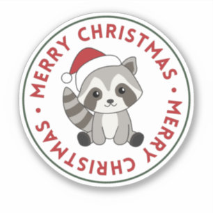 Racoon Christmas Snow Winter Raccoons Sticker
