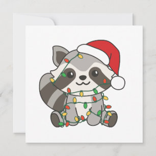 Racoon Christmas Winter Animals Raccoons Holiday Card
