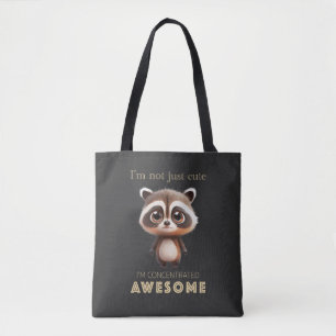 Racoon Concentrated Awesome Cute Adorable Funny  Tote Bag