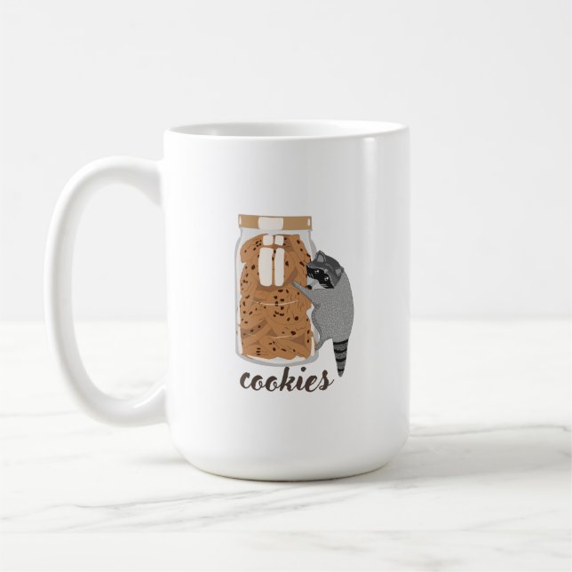Racoon-Cookies Coffee Mug (Left)