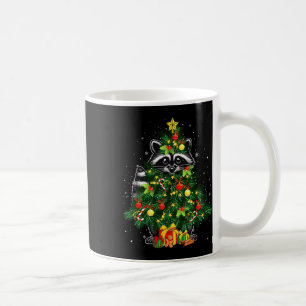Racoon Cosplay Xmas Tree Matching Animal Lover Ki Coffee Mug