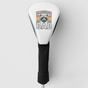Racoon Dad Vintage Engraving Retro Vector Design_ Golf Head Cover
