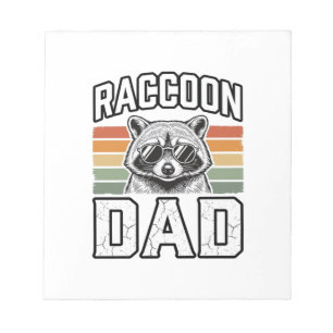 Racoon Dad Vintage Engraving Retro Vector Design_ Notepad
