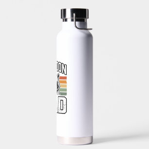 Racoon Dad Vintage Engraving Retro Vector Design_ Water Bottle