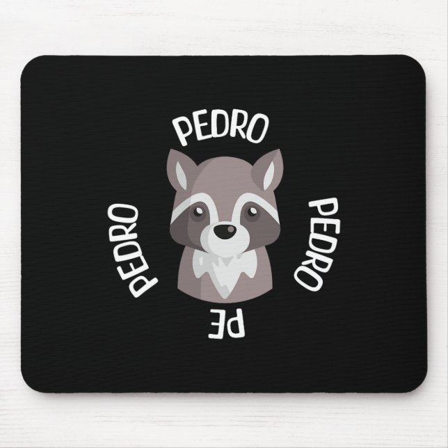 Racoon Dancing Funny Pedro Pedro Pedro Pe Meme So Mouse Mat (Front)