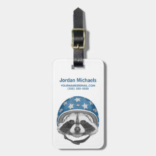 Racoon Daredevil Add Your Name Luggage Tag