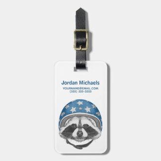 Racoon Daredevil | Add Your Name Luggage Tag