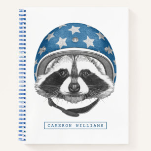 Racoon Daredevil   Add Your Name Notebook