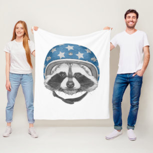 Racoon Daredevil Fleece Blanket