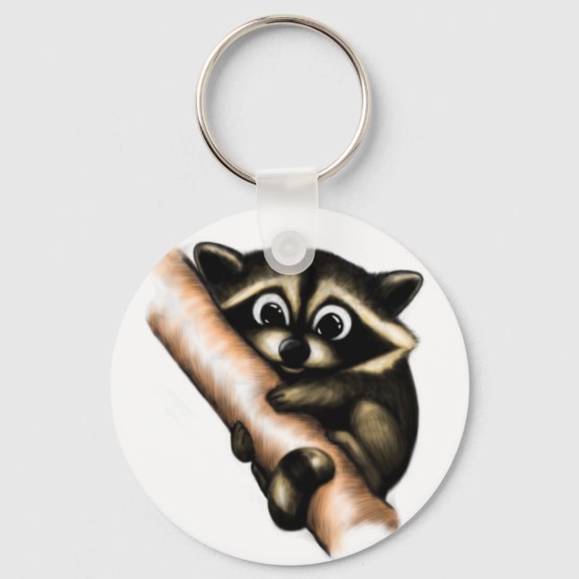 Racoon Design Key Ring (Front)