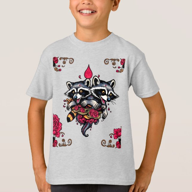 Racoon design t shirt 6 (Front)
