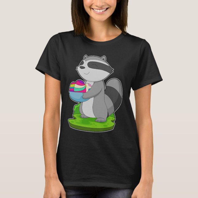 Racoon Easter Easter eggs T-Shirt (Front)