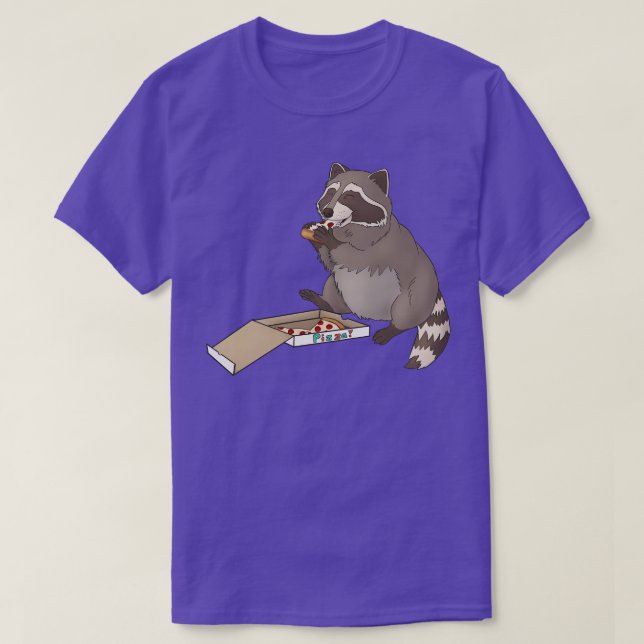 Racoon eating pizza T-Shirt (Design Front)