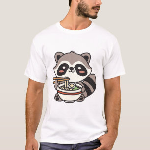 Racoon Eating Ramen Noodle T-Shirt