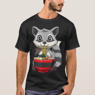 Racoon Eating Ramen Racoon Ramen Bowl Racoon Noodl T-Shirt