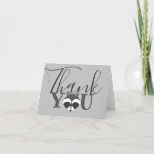 Racoon Face Thank You Card