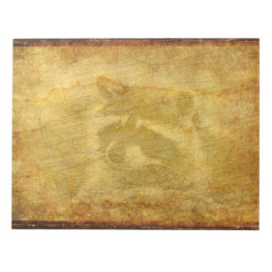Racoon Faded Vintage Notepad