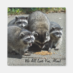 Racoon Family Mum Magnet