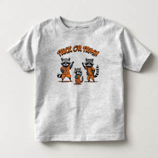 Racoon Family - Trick or Trash Cute Halloween Toddler T-Shirt