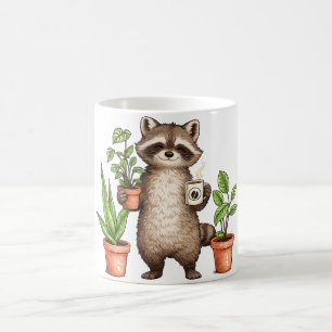 Racoon Gardening - Powered by Plants & Coffee Mug