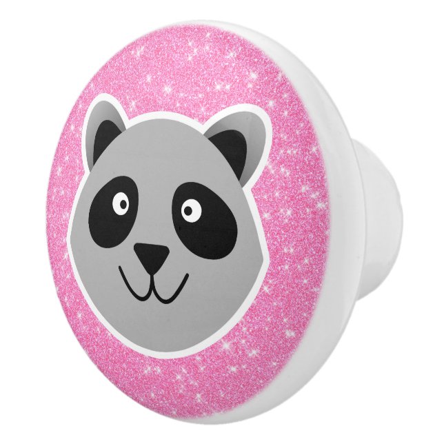 Racoon Glitter Ceramic Knob (Right)