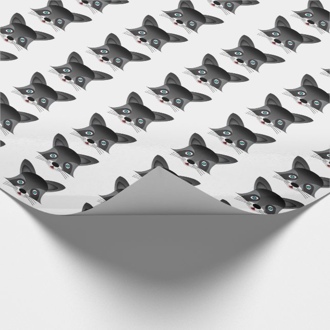 Racoon - Glossy Wrapping Paper, 30" x 15' Wrapping Paper (Corner)