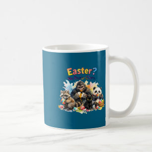 Racoon gorilla panda cat easter egg humour coffee mug
