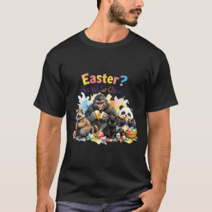 Racoon gorilla panda cat easter egg humour T-Shirt
