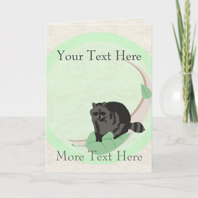 Racoon Greeting Card (Front)