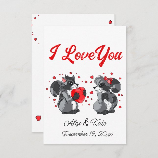 Racoon Greeting Card (Front/Back)