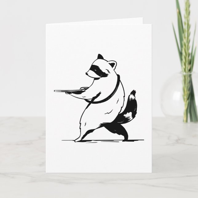 Racoon gun card (Front)