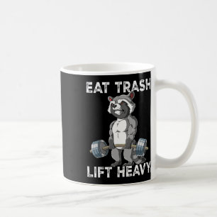 Racoon Gym Weight Training Eat Trash Lift Heavy  Coffee Mug