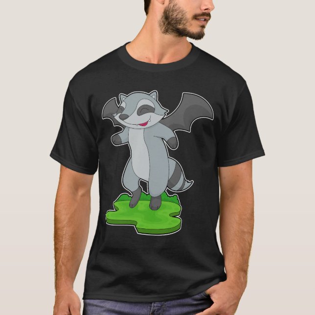 Racoon Halloween Vampire T-Shirt (Front)