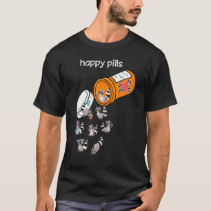 Racoon Happy Pills Vintage Opossum T-Shirt