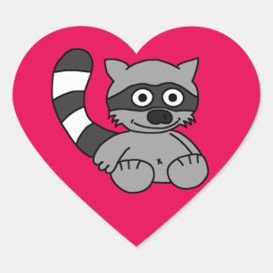 Racoon Heart Sticker