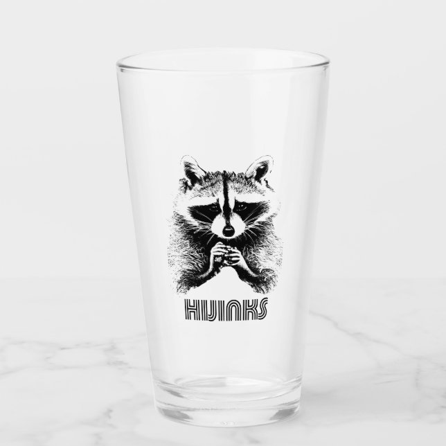 Racoon Hijinks Glass (Front)