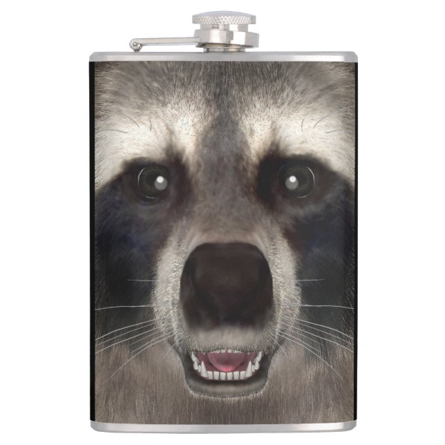 Racoon Hip Flask (Front)