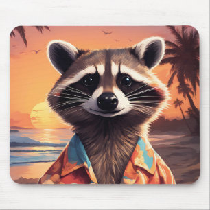 Racoon Holiday Mouse Mat
