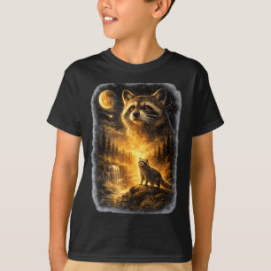 Racoon Howling to The Moon Funny for Men Women T-Shirt