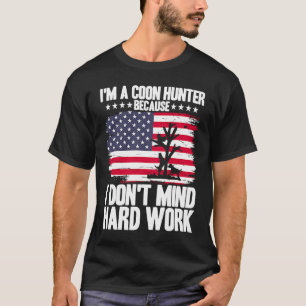 Racoon Hunting Season USA Flag I'm A Coon Hunter T-Shirt