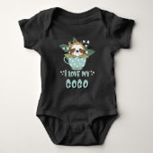 Racoon I Love My Gogo Baby Bodysuit (Front)