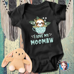 Racoon I Love My Moomaw  Baby Bodysuit