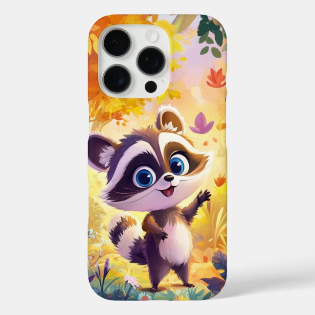 Racoon Illustration Phone Case (Back)