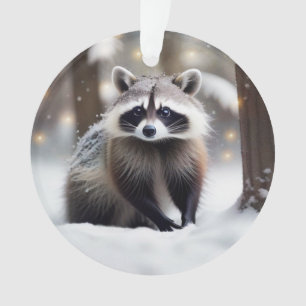 Racoon In Magical Forest Ornament