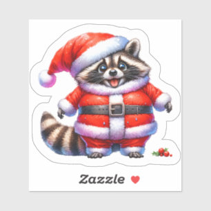 Racoon in Santa Suit Spreads Joy