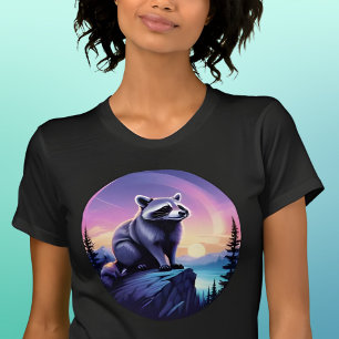 Racoon in the Forest at Sunset T-Shirt