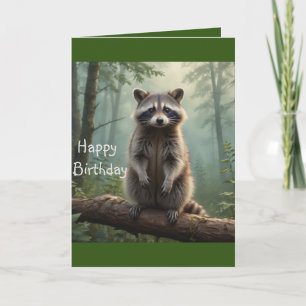 Racoon in the Forest Card
