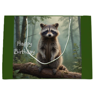 Racoon in the Forest Large Gift Bag