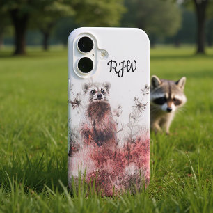 Racoon In The Red Meadow iPhone 16 Case